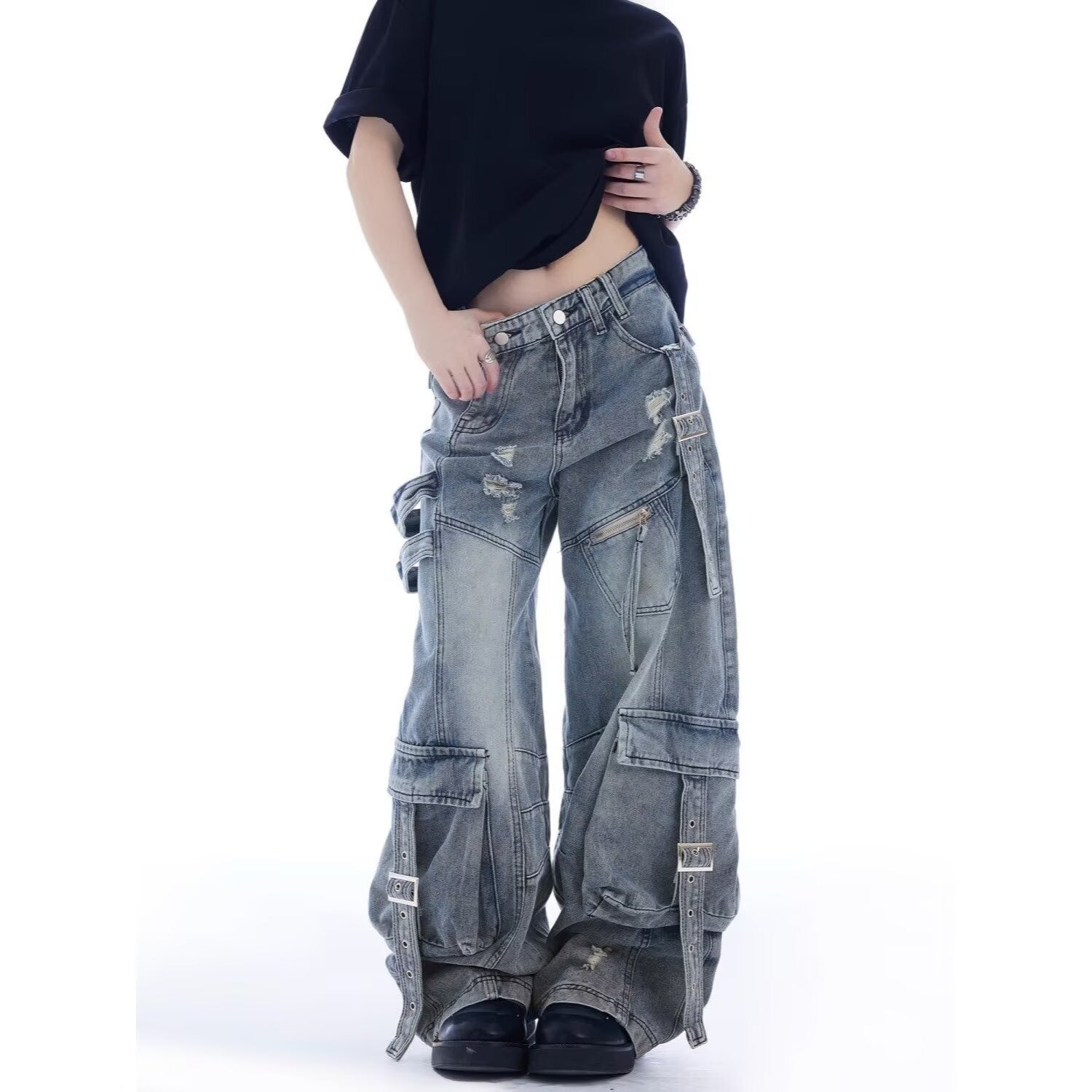 Casual Denim Overalls For Men And Women