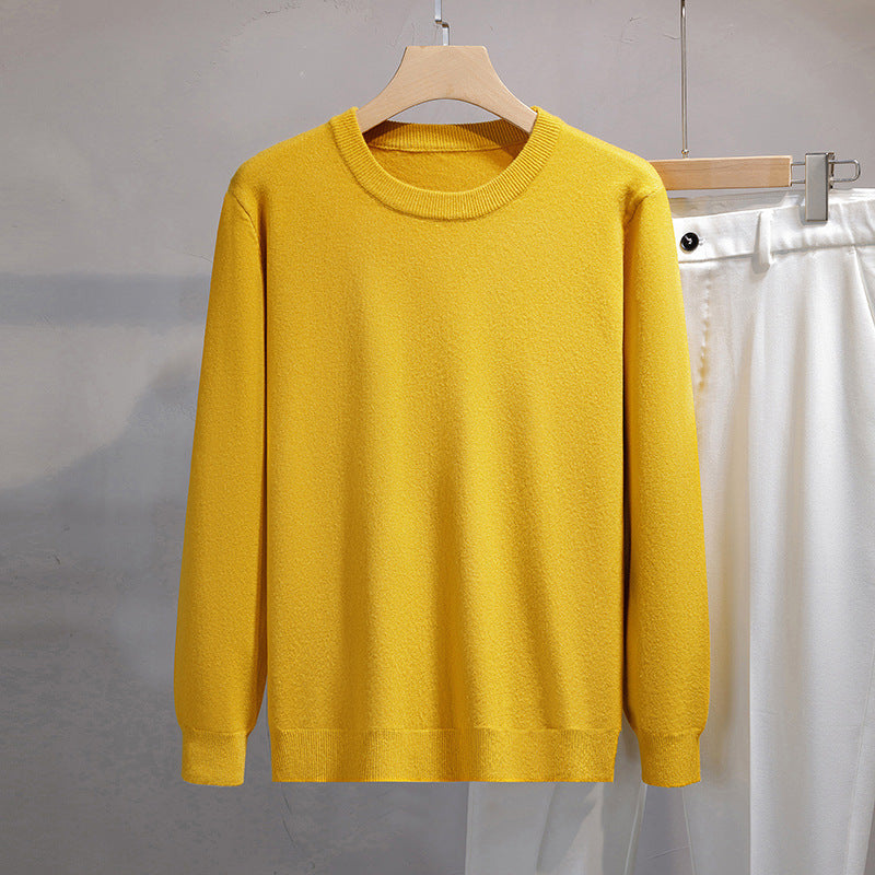 Mens Loose-fit Oversized Crew-neck Knit Sweater