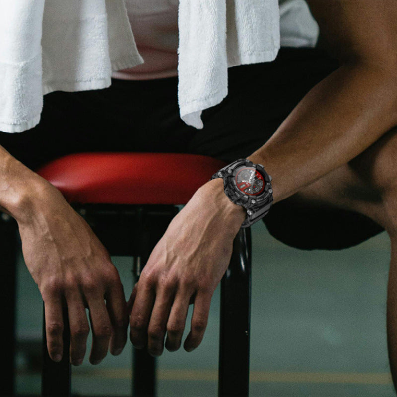 Outdoor Smartwatch With Bluetooth Calling Compass Flashlight And Sports Features