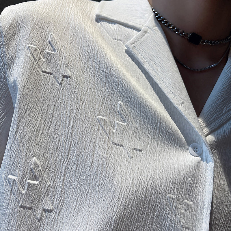 Casual Ice Silk Short-Sleeve Shirt For Men