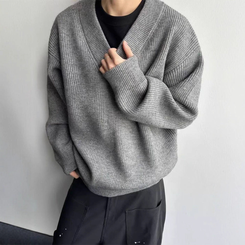 Layered Look With A Relaxed Knit Cardigan Over A Base Top