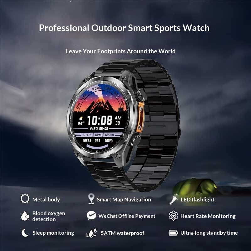 Running And Hiking Lighting Lamp  Outdoor Sports Smartwatch