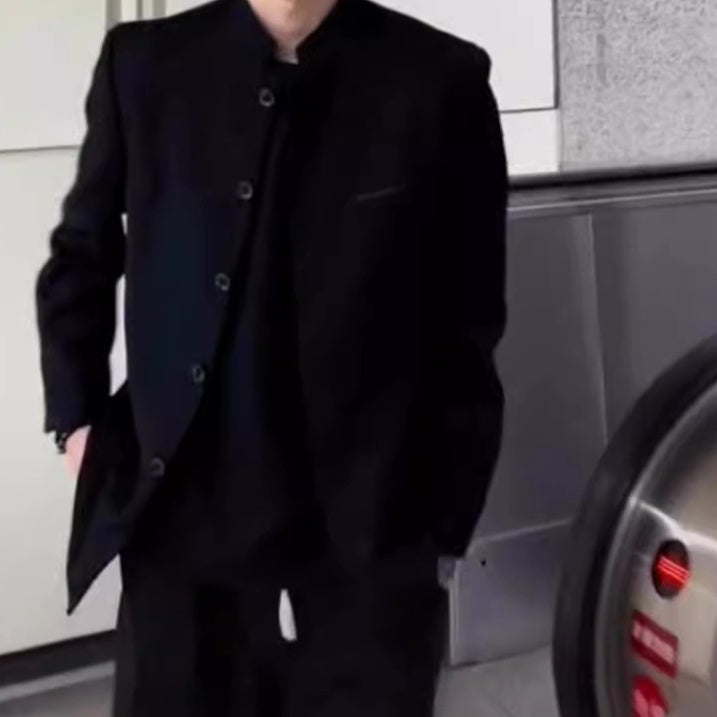 Mens Korean-style Casual Suit Stylish Chinese-style Suit Jacket