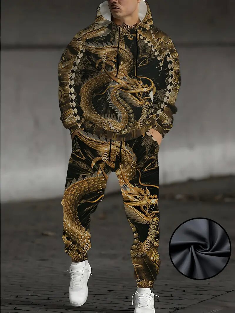 Men's Hooded Sweatshirt Sports Suit