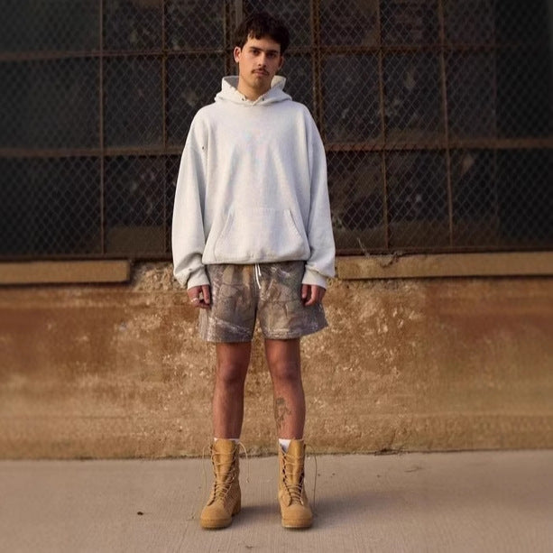 Harajuku Tree Branch Camo-Print Casual Shorts