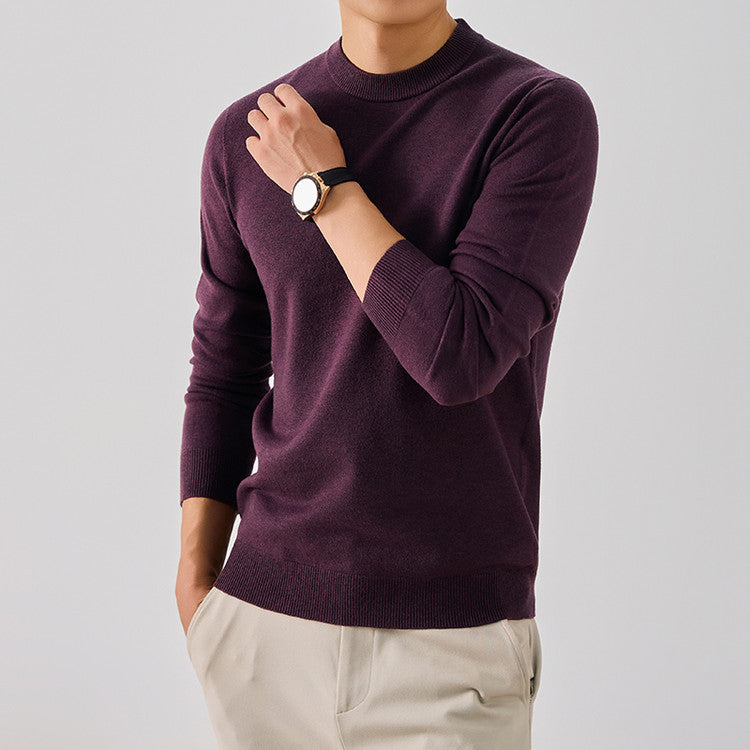 Mens Multi-Color Thickened Knit Sweater