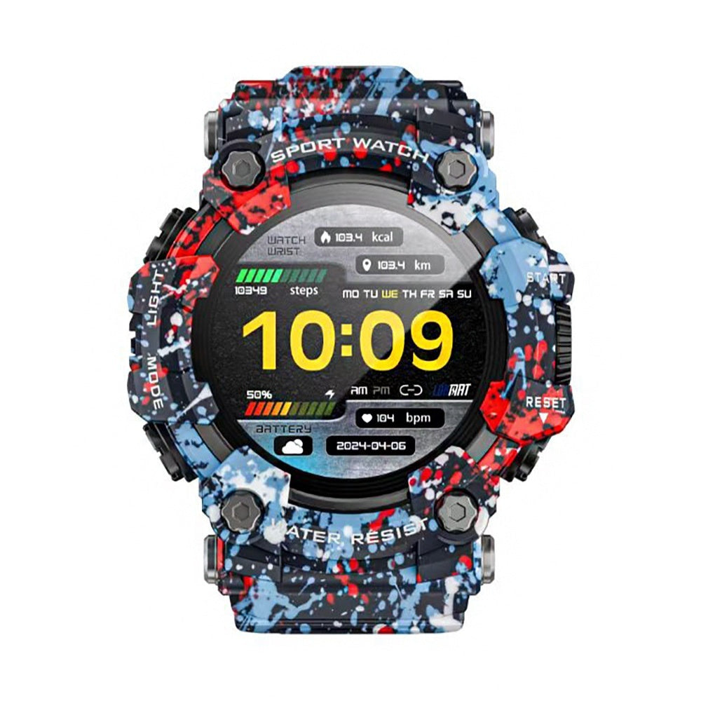 Outdoor Smartwatch With Bluetooth Calling Compass Flashlight And Sports Features