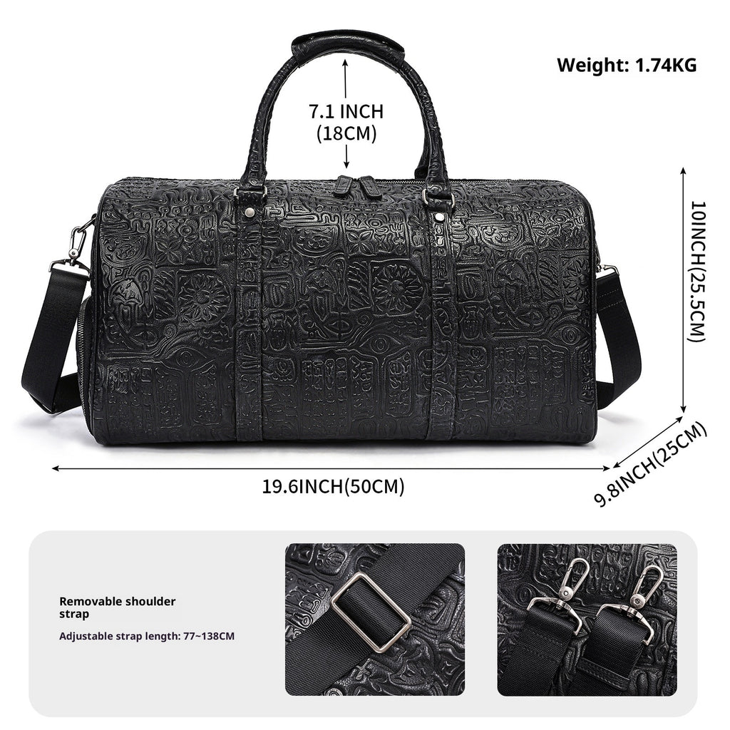 Retro Embossing Design Handbag For Men