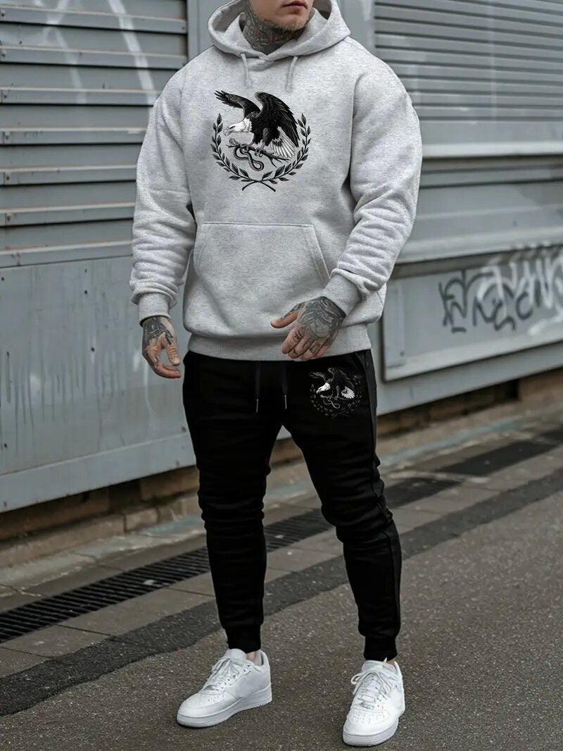 Men's Hooded Sweatshirt Sports Suit
