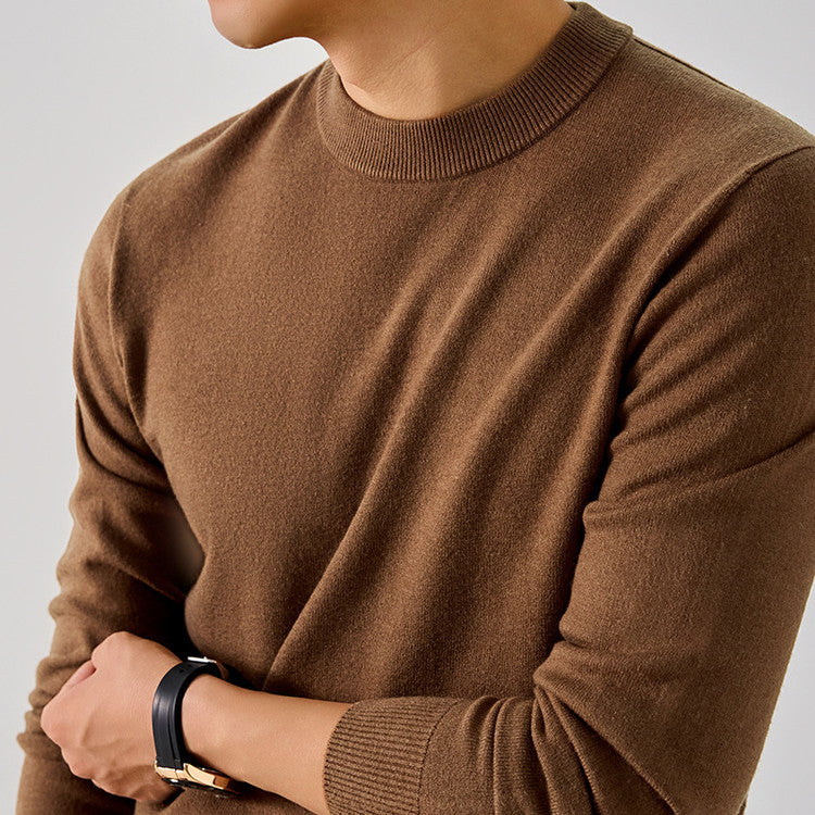 Mens Multi-Color Thickened Knit Sweater