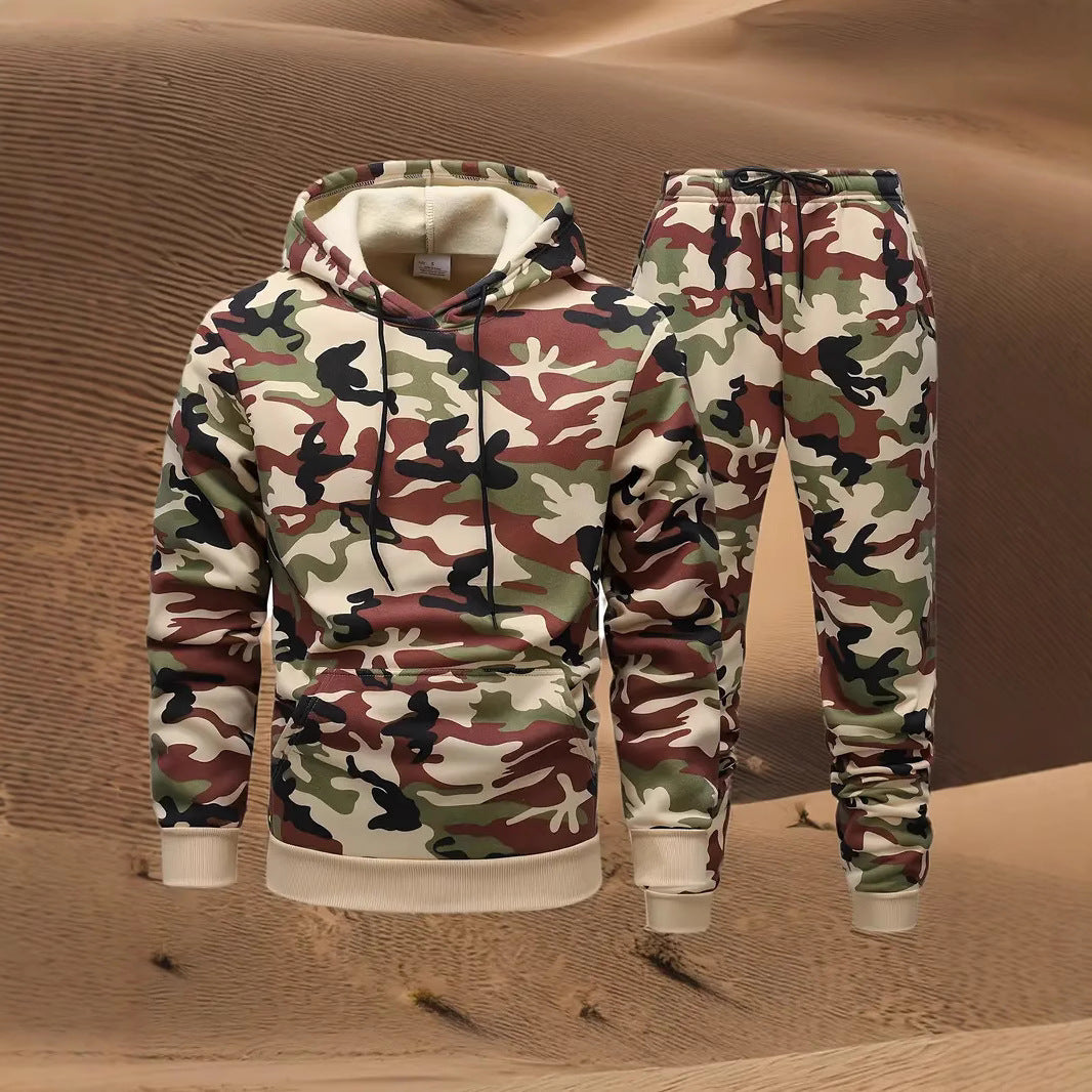 Outdoor Casual Sportswear Set Hoodie And Sweatpants Set