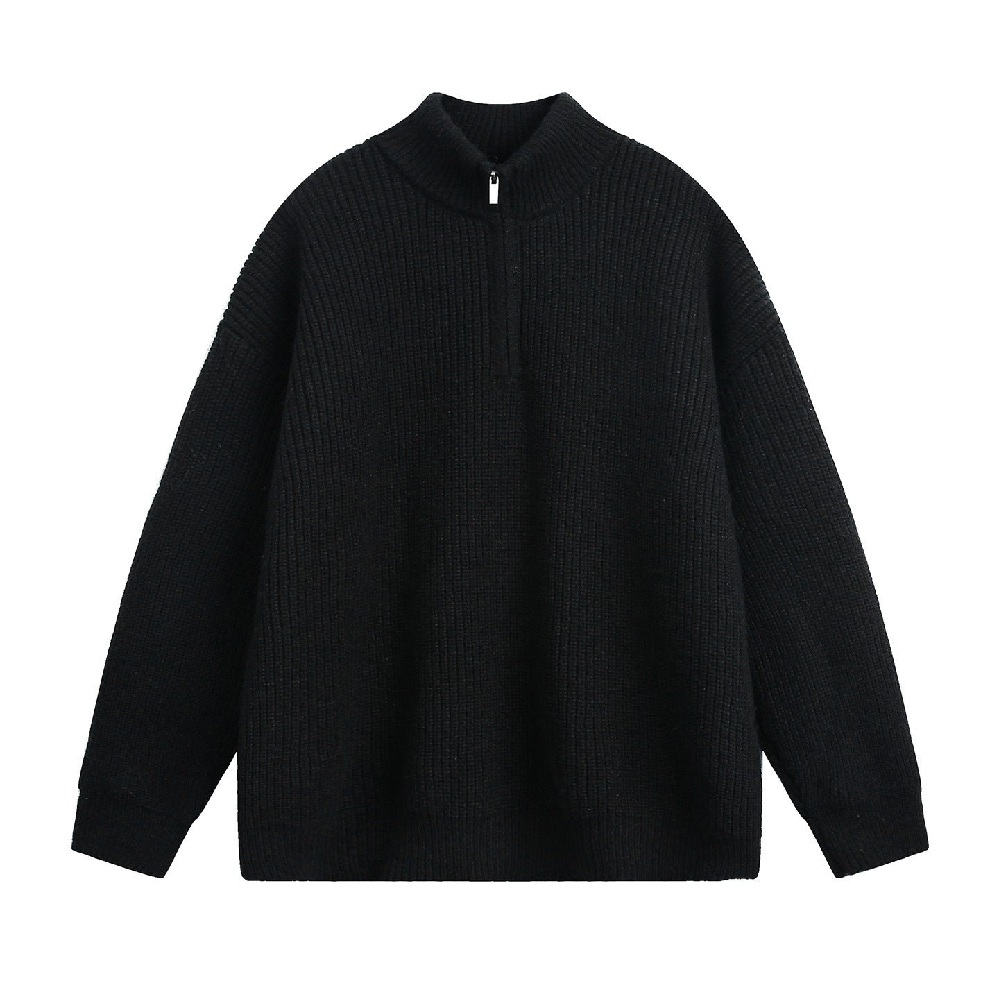 New FallWinter Mens Half-Neck Zip-Up Turtleneck Sweater