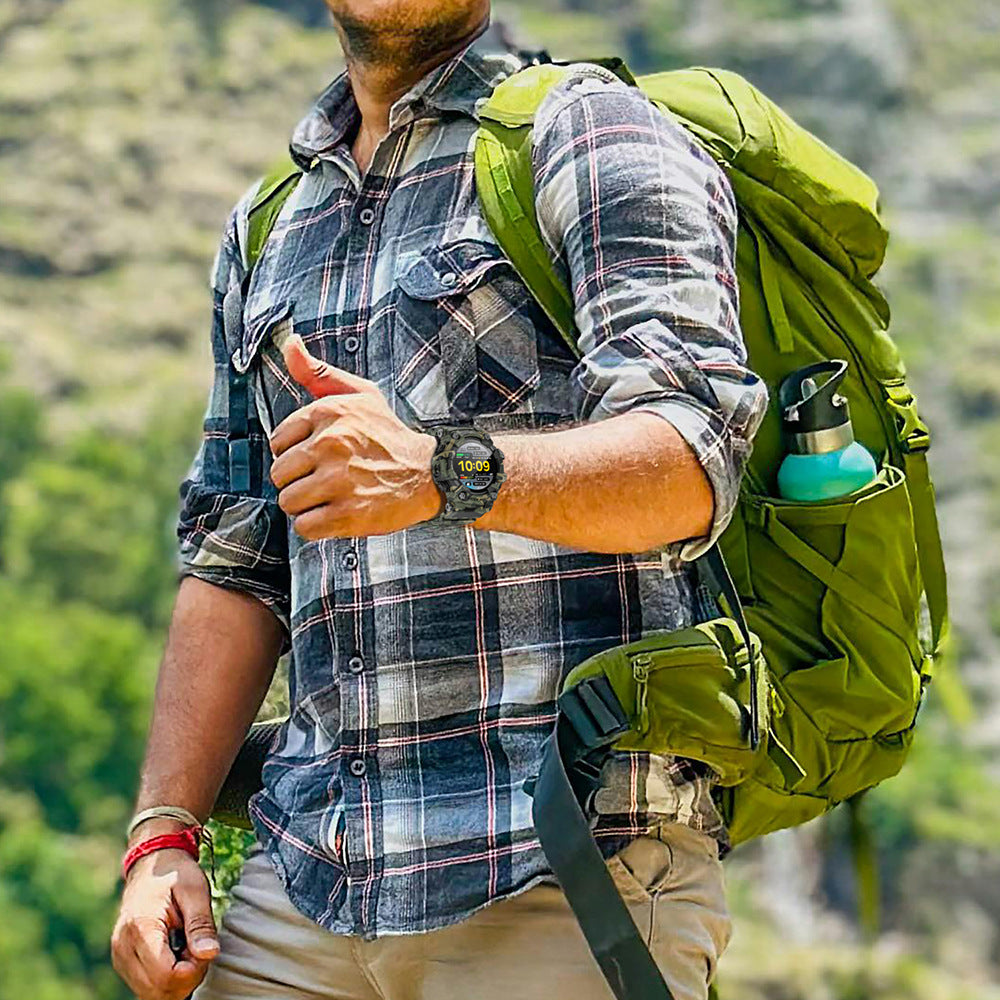 Outdoor Smartwatch With Bluetooth Calling Compass Flashlight And Sports Features