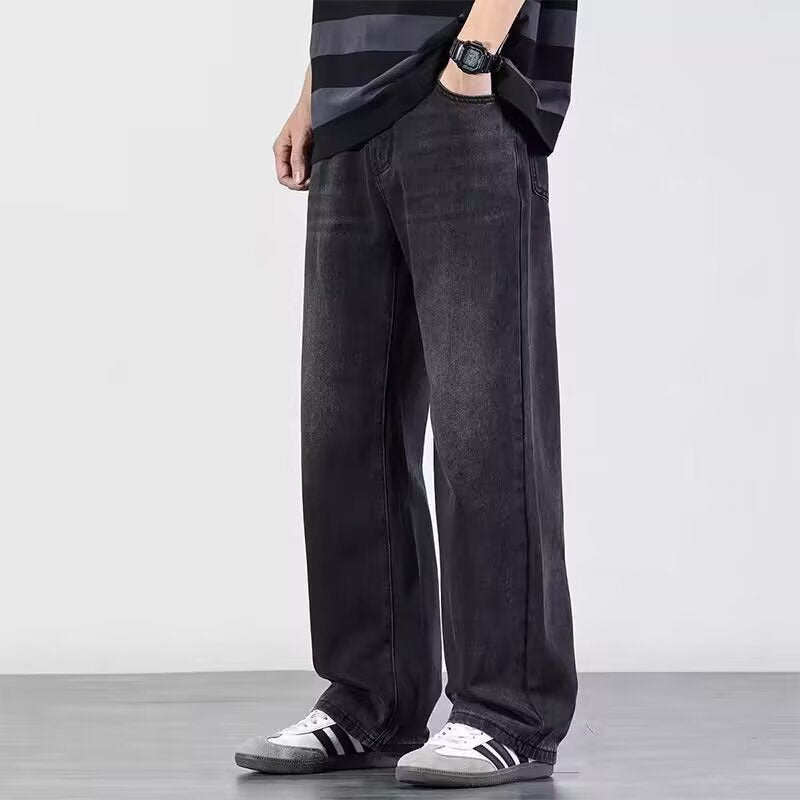 Vintage High-street Straight-leg Loose Wide-leg Jeans