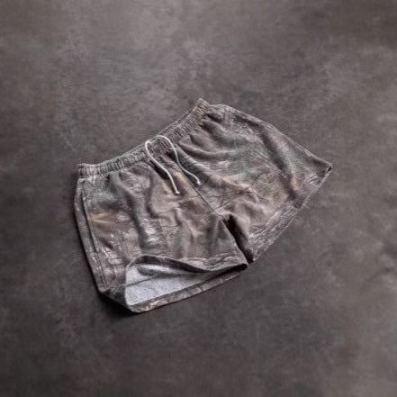 Harajuku Tree Branch Camo-Print Casual Shorts