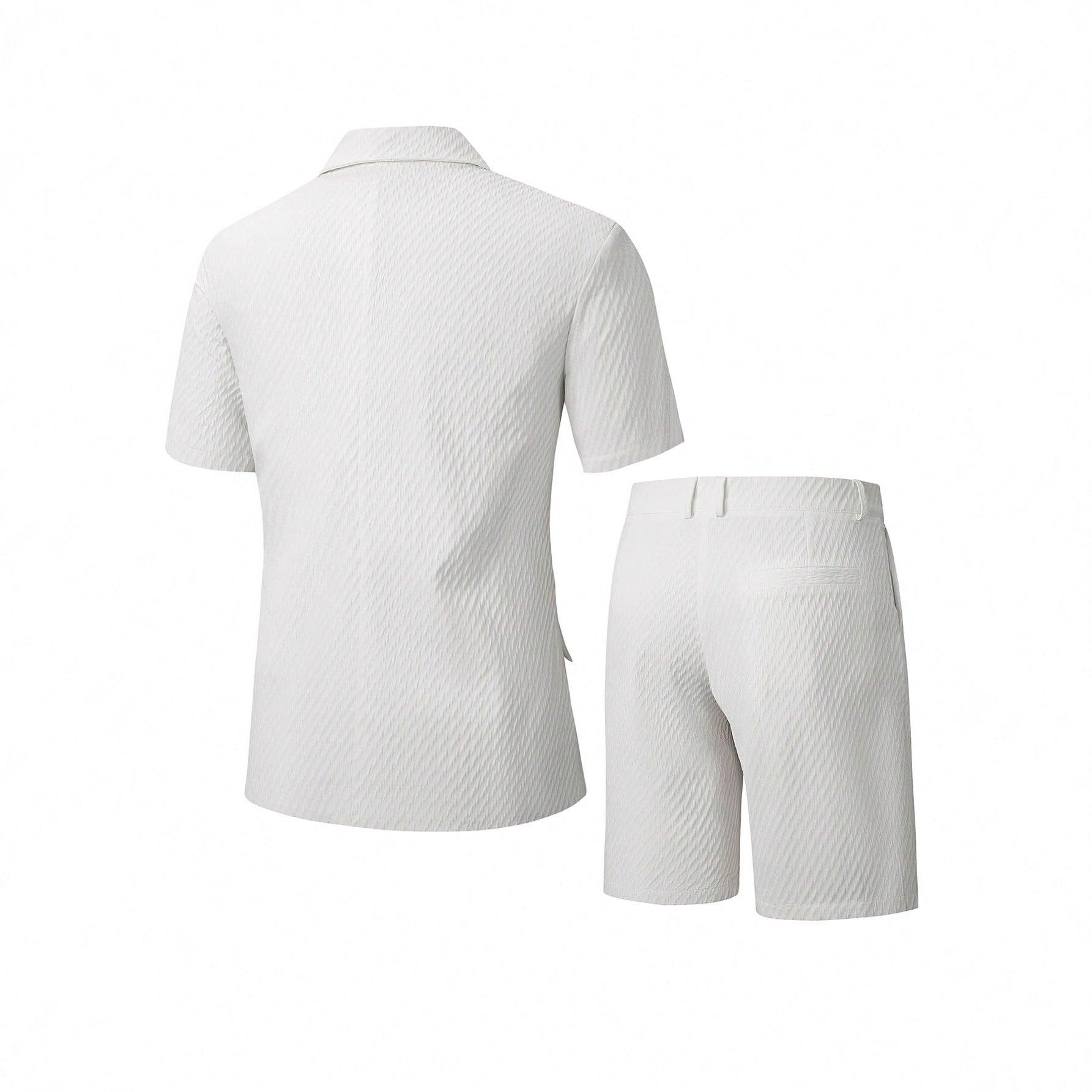 Mens Slim-fit Business-casual Short Two-piece Suit