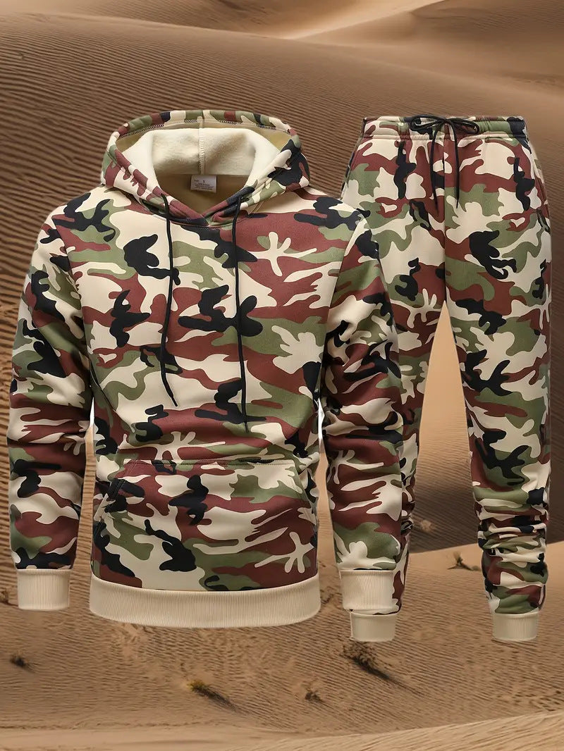 Outdoor Casual Sportswear Set Hoodie And Sweatpants Set