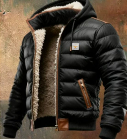 Color-block Cotton Jacket With A Zipper