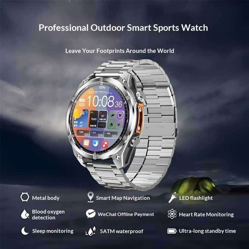 Running And Hiking Lighting Lamp  Outdoor Sports Smartwatch