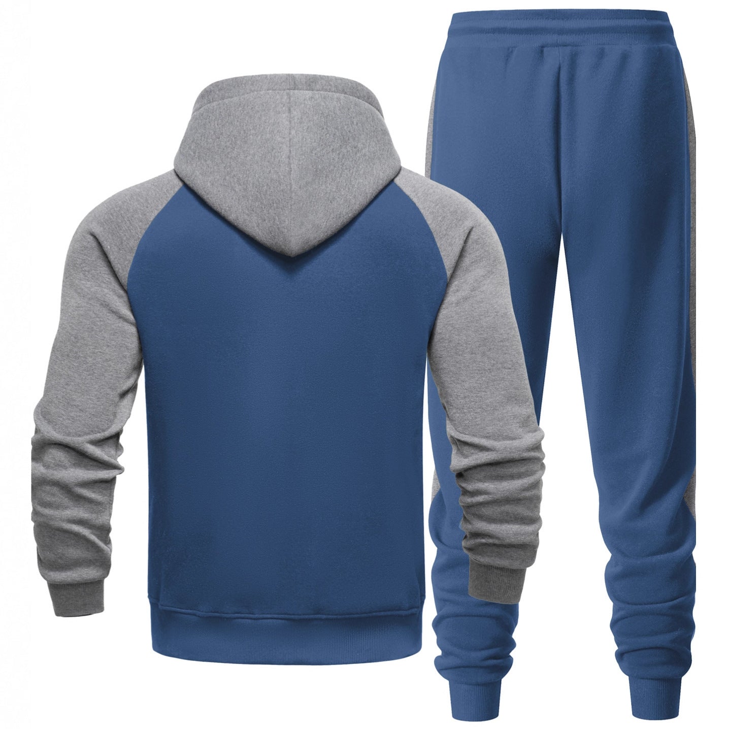 Color-block Raglan-sleeve Hooded Sweatshirt Men's Casual Sportswear