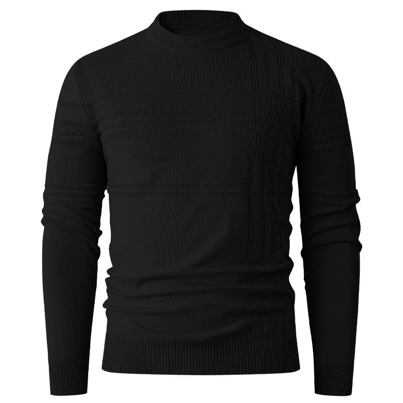 Mens Stylish Crew-neck Pullover Knit Sweater
