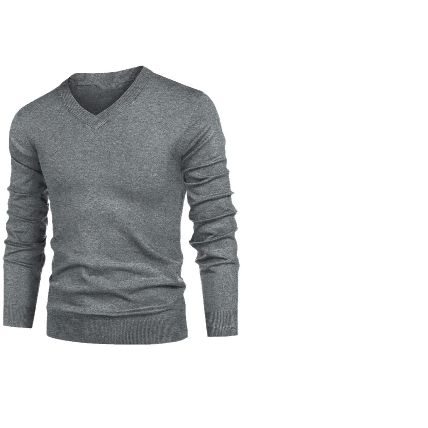 V-neck Knitted Sweater For Men Casual Warm And Perfect As A Base Layer